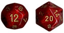 Chessex Vortex 7 Dice Set - Vortex (Burgundy with Gold) Details and Review