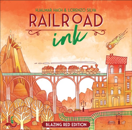 Railroad Ink Board Game: Blazing Red Edition