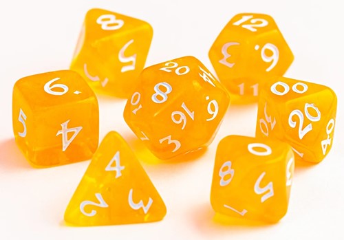 2!DHDP0203110 7pc RPG Dice Set: Elessia Cosmos Solaris published by Die Hard Dice