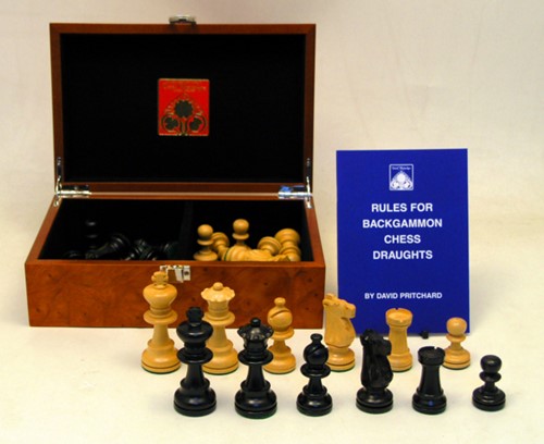 Staunton Chess Pieces Sheesham and Boxwood - Weighted 3.25 inch King