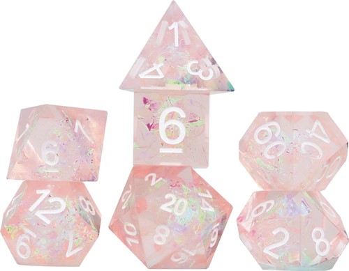 SDZ001405 Sharp Pink Fairy Polyhedral Dice Set published by Sirius Dice