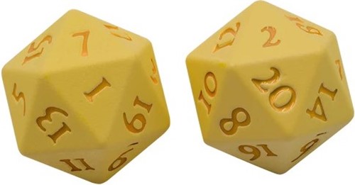 UP15941 Vivid Heavy Metal D20 Dice Set: Yellow published by Ultra Pro