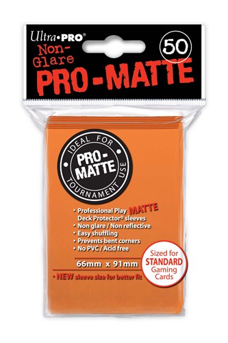 UP84184S Ultra Pro - Deck Protector ProMatte Orange published by Ultra Pro