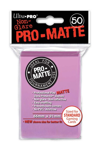 UP84185S Ultra Pro - Deck Protector ProMatte Pink published by Ultra Pro