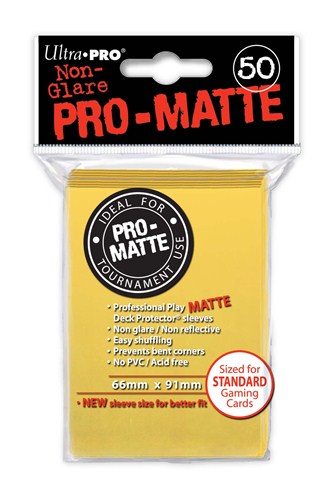 UP84186S Ultra Pro - Deck Protector ProMatte Yellow published by Ultra Pro