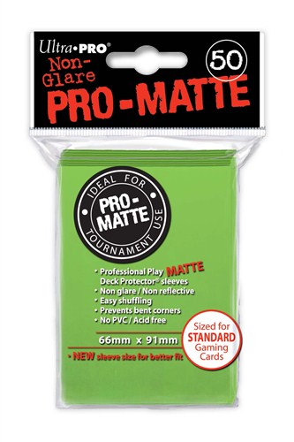 UP84190S Ultra Pro - Deck Protector ProMatte Lime Green published by Ultra Pro
