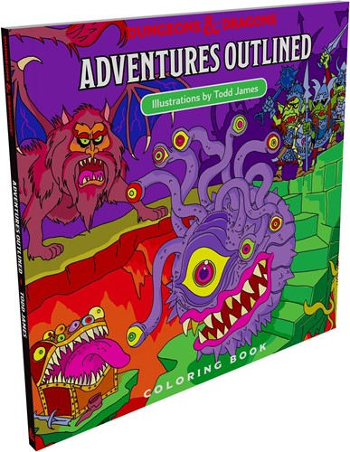 WTCC6035 Dungeons And Dragons RPG: Adventures Outlined Coloring Book published by Wizards of the Coast