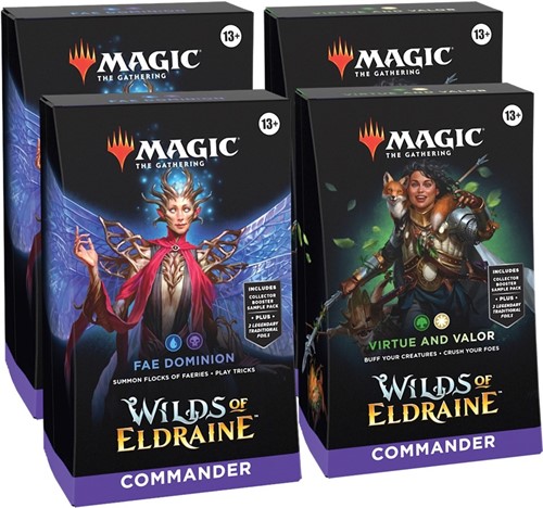 WTCD2470 MTG Wilds Of Eldraine Commander Deck Display published by Wizards of the Coast