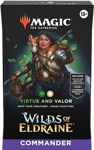 WTCD2470S2 MTG Wilds Of Eldraine Virtue And Valor Commander Deck published by Wizards of the Coast