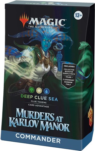 WTCD3027S3 MTG Murders At Karlov Manor Deep Clue Sea Commander Deck published by Wizards of the Coast