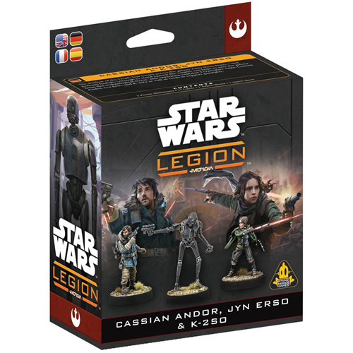 2!AMGSWQ39 Star Wars Legion: Cassian Andor, Jyn Erso And K-2SO published by Atomic Mass Games