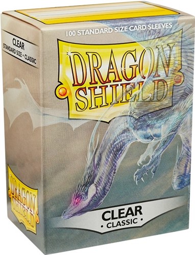 ARCT10001U 100 x Clear Classic Standard Card Sleeves 63.5mm x 88mm (Dragon Shield) published by Arcane Tinmen