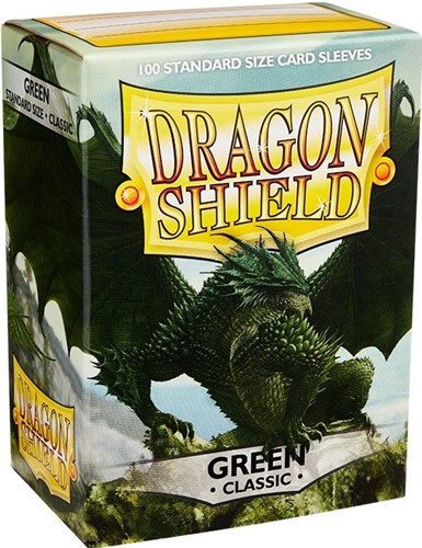 ARCT10004U 100 x Green Classic Standard Card Sleeves 63.5mm x 88mm (Dragon Shield) published by Arcane Tinmen