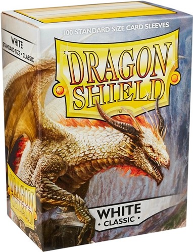 ARCT10005U 100 x White Classic Standard Card Sleeves 63.5mm x 88mm (Dragon Shield) published by Arcane Tinmen