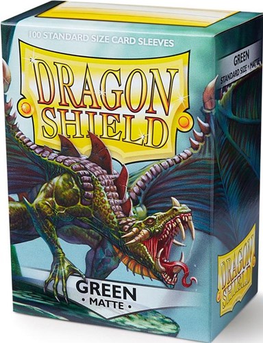 ARCT11004S 100 x Green Standard Card Sleeves 63.5mm x 88mm (Dragon Shield) published by Arcane Tinmen