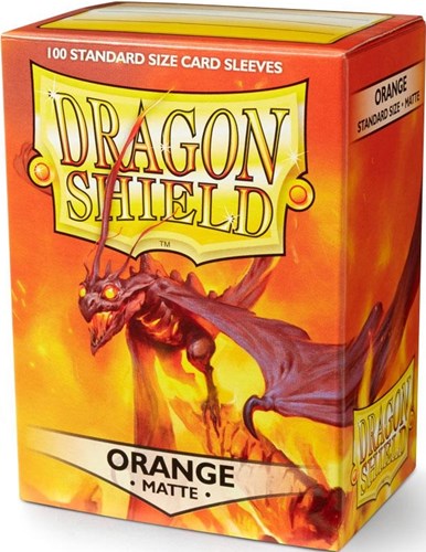 ARCT11013S 100 x Orange Standard Card Sleeves 63.5mm x 88mm (Dragon Shield) published by Arcane Tinmen