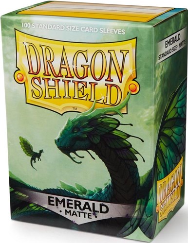 100 x Emerald Matte Standard Card Sleeves 63.5mm x 88mm (Dragon Shield)