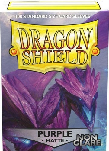 ARCT11809S 100 x Purple Non Glare Matte Standard Card Sleeves 63.5mm x 88mm (Dragon Shield) published by Arcane Tinmen