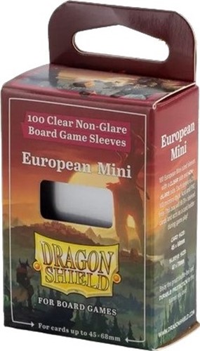 2!ARCT60202 100 x Clear Non-Glare Mini European Card Sleeves (Dragon Shield) published by Arcane Tinmen