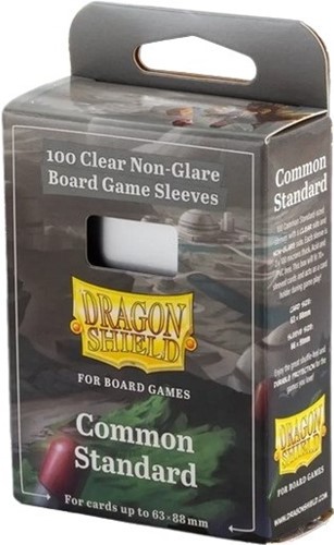 2!ARCT60205 100 x Clear Non-Glare Standard Card Sleeves (Dragon Shield) published by Arcane Tinmen