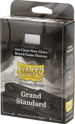 3!ARCT60210 100 x Clear Non-Glare Grand Standard Card Sleeves (Dragon Shield) published by Arcane Tinmen