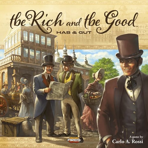 AREU005 The Rich And The Good Board Game published by Ares Games