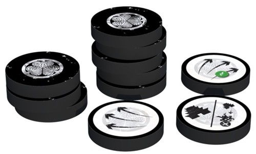 3!ARQ034 Small Samurai Empires Board Game: Tokugawa Deluxe Tokens published by Archona Games
