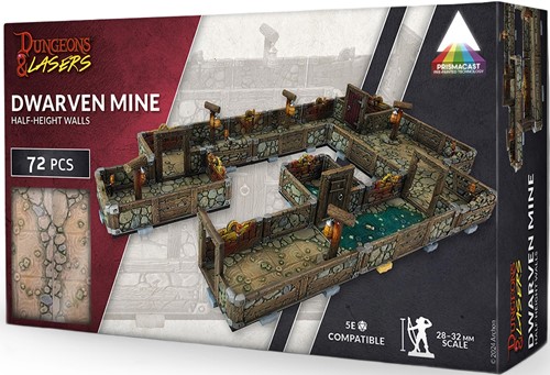 2!ARSDNL0078 Dungeons And Lasers: Prismacast Prepainted Dwarven Mine published by Archon Studio