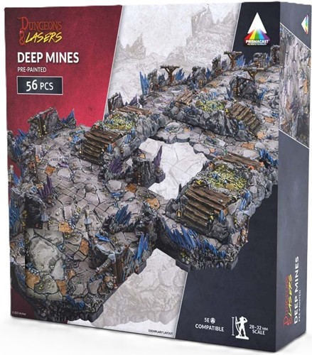 3!ARSDNL0113 Dungeons And Lasers: Prismacast Prepainted Deep Mines published by Archon Studio