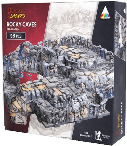 2!ARSDNL0124 Dungeons And Lasers: Rocky Caves Pre-Painted published by Archon Studio
