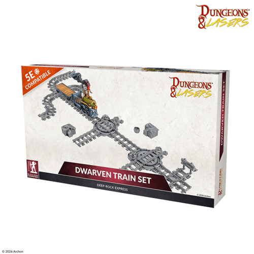 2!ARSDNL0153 Dungeons And Lasers: Dwarven Train Set published by Archon Studios
