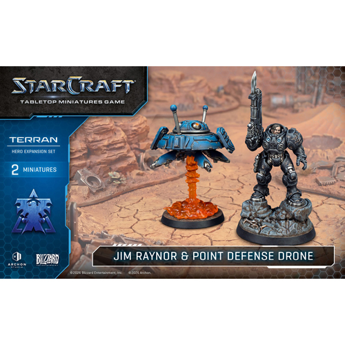 ARSSCMG0016 Starcraft Miniatures Game: Terran: Jim Raynor (Raynor's Raiders) Hero Expansion Set published by Archon Studios