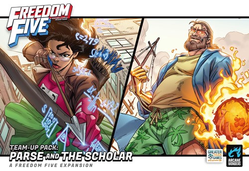 2!AWGDTE15FFPS Freedom Five Board Game: Parse And The Scholar Team-Up Pack published by Arcane Wonders