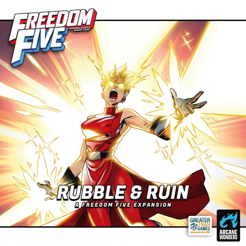 2!AWGDTE15FFRR Freedom Five Board Game: Rubble And Ruin Expansion published by Arcane Wonders