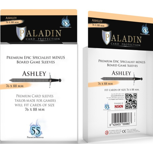 3!BNDPASH 55 x Paladin Card Sleeves: Ashley (76mm x 88mm) published by Board And Dice