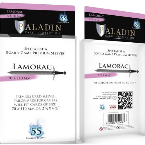 3!BNDPLAM 55 x Paladin Card Sleeves: Lamorac (70mm x 110mm) published by Board And Dice