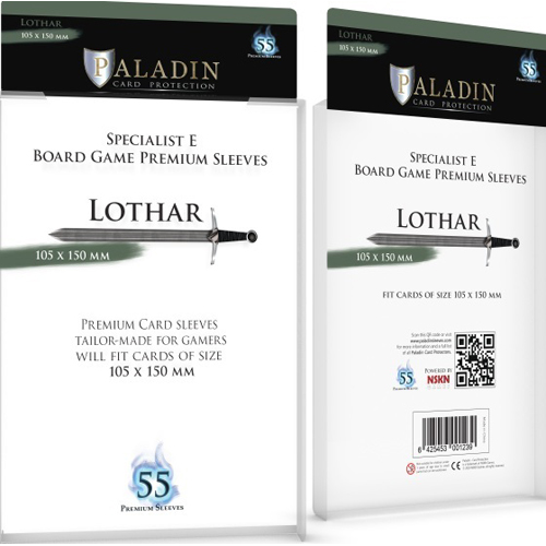 3!BNDPLOT 55 x Paladin Card Sleeves: Lothar (105mm x 150mm) published by Board And Dice