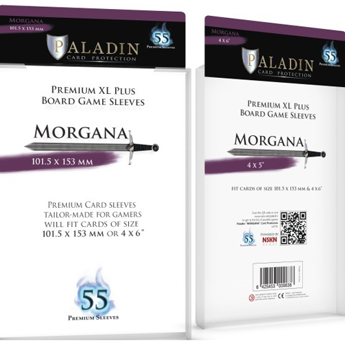 3!BNDPMRG 55 x Paladin Card Sleeves: Morgana (101.5mm x 153mm) published by Board And Dice