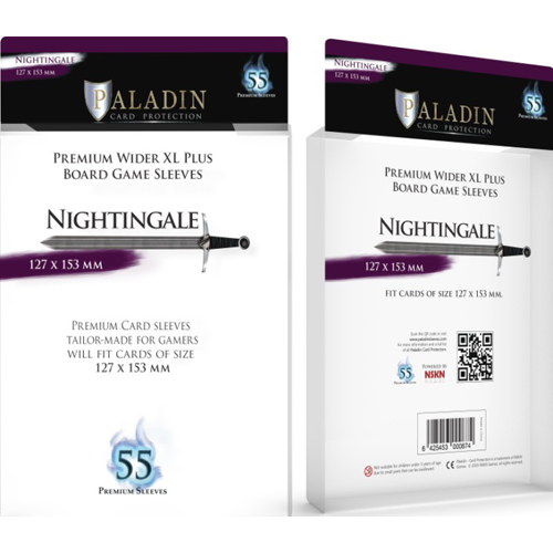 3!BNDPNGH 55 x Paladin Card Sleeves: Nightingale (127mm x 153mm) published by Board And Dice
