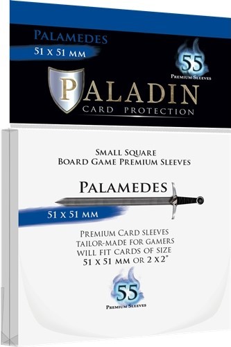 BNDPPAL 55 x Paladin Card Sleeves: Palamedes (51mm x 51mm) published by Board And Dice