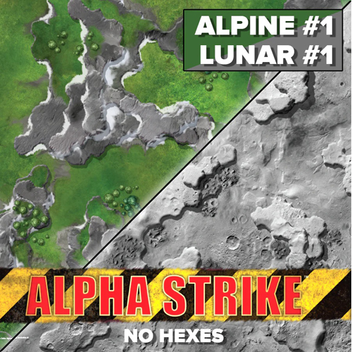3!CAT35800K BattleTech: Battle Mat: Alpha Strike Alpine 1 Lunar 1 published by Catalyst Game Labs