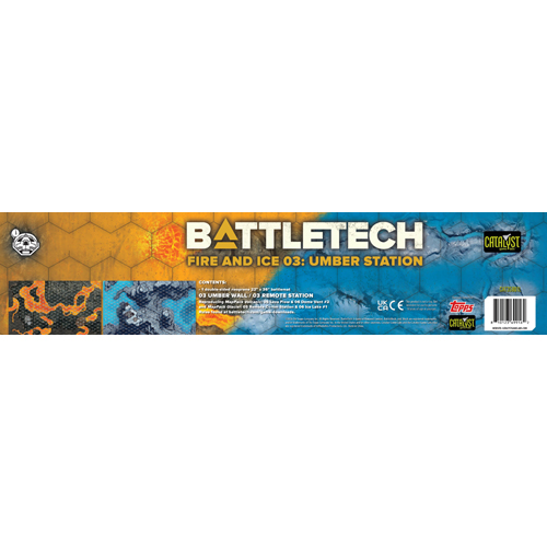 CAT35801L BattleTech: BattleMat Fire and Ice 03: Umber Station published by Catalyst Game Labs