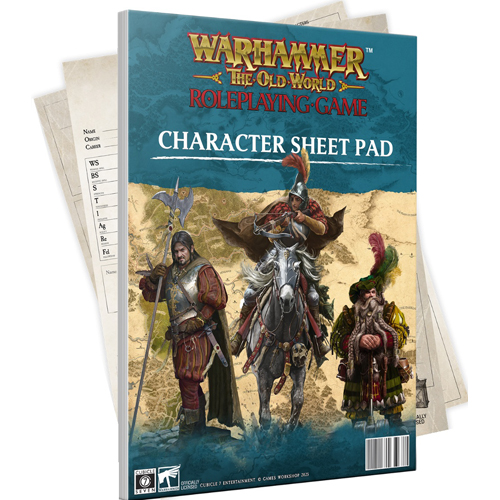 CB72906 Warhammer The Old World RPG: Character Sheet Pad published by Cubicle 7 Entertainment
