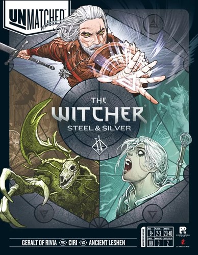 2!CSGUNMATCHWIT1 Unmatched Board Game: The Witcher - Steel And Silver published by Iello