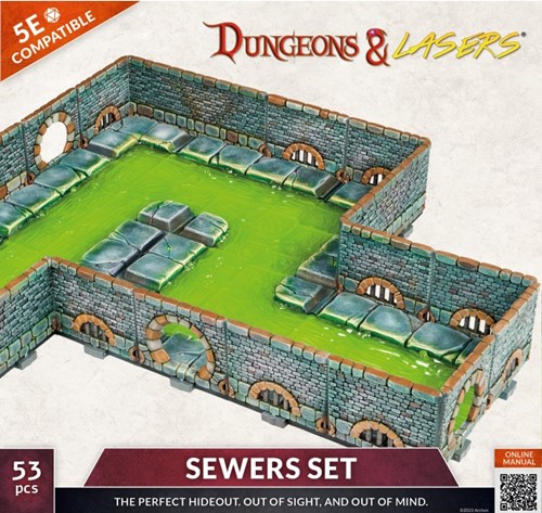 DMGARSDNL0044 Dungeons And Lasers: Sewers Set (Damaged) published by Archon Studios