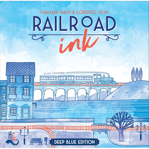 DMGCMNSRRI001 Railroad Ink Board Game: Deep Blue Edition (Damaged) published by CoolMiniOrNot