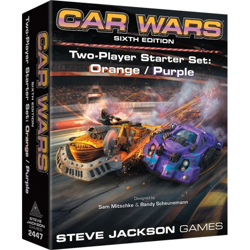 DMGSJ2447 Car Wars Board Game: Sixth Edition: Two-Player Starter Set: Orange / Purple (Damaged) published by Steve Jackson Games