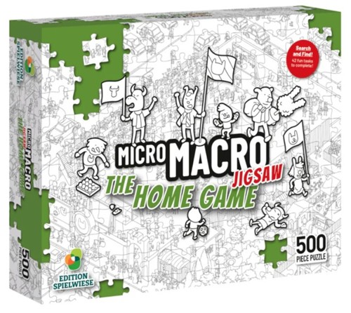 2!EDSMMJ02 MicroMacro Jigsaw: The Home Game 500 Piece Puzzle published by Edition Spielwiese