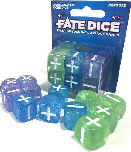 EHP9022 Fate RPG: Accelerated Core Dice (12 Dice) published by Evil Hat Productions