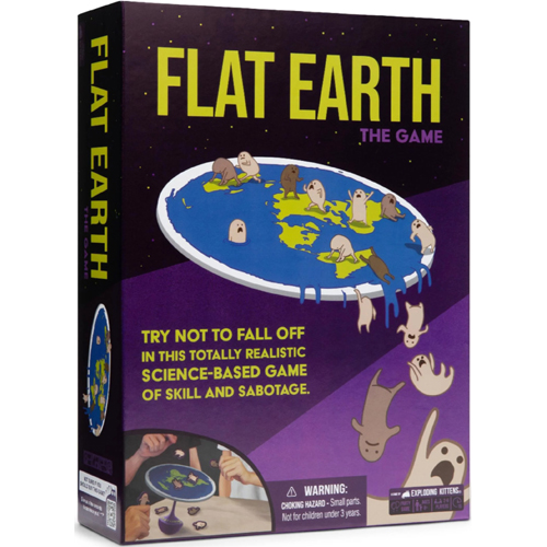 2!EKFLEACORE4 Flat Earth Board Game published by Exploding Kittens